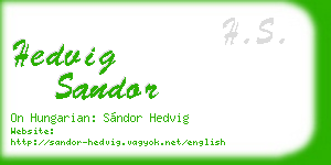 hedvig sandor business card